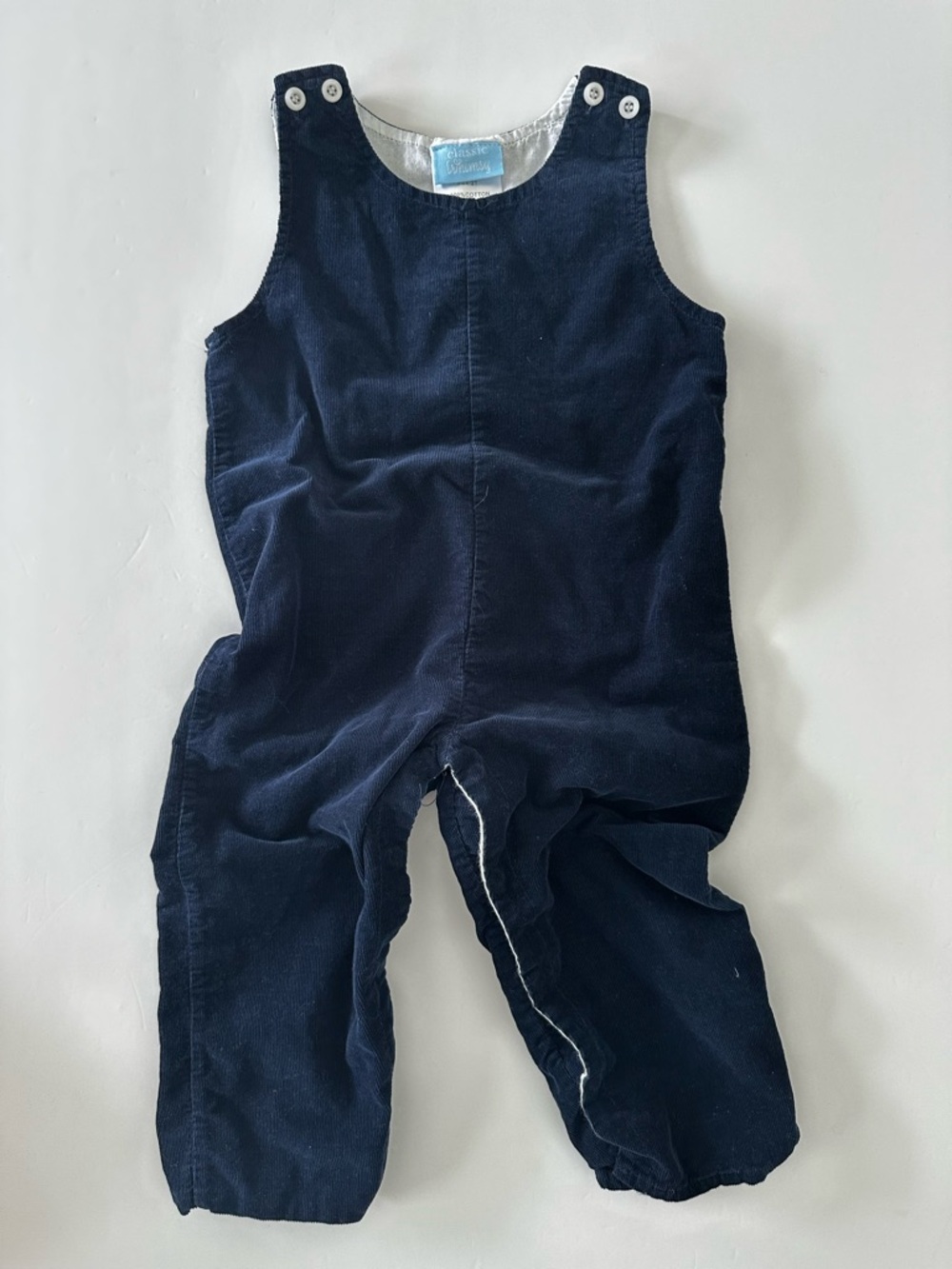 Classic Whimsy Blue Corduroy Coveralls Toddler 2T, 100% Cotton